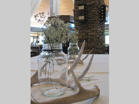 Table Decorations at Black Diamond Ranch Country Club Weddding Reception